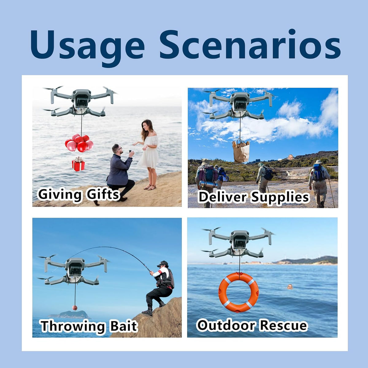 HENWAFX Dispositivo universal de liberación de UAV, sistema de carg...