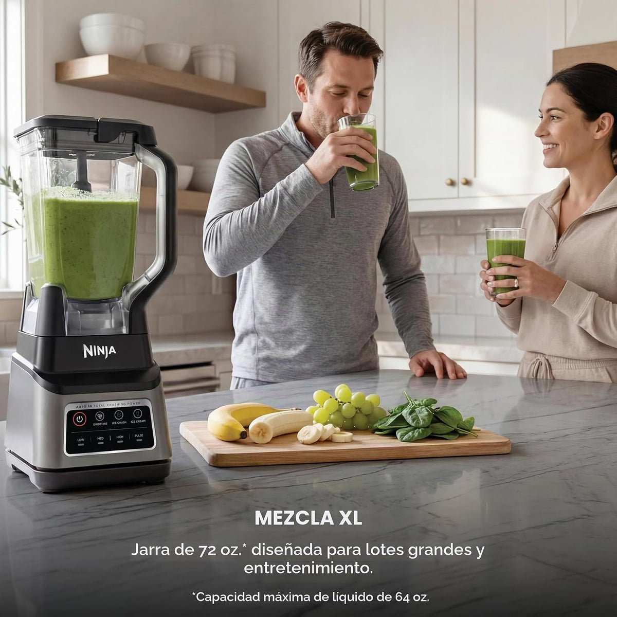 Licuadora Ninja Professional Plus, Auto-iQ, 1400 W, jarra de 72 oz,...