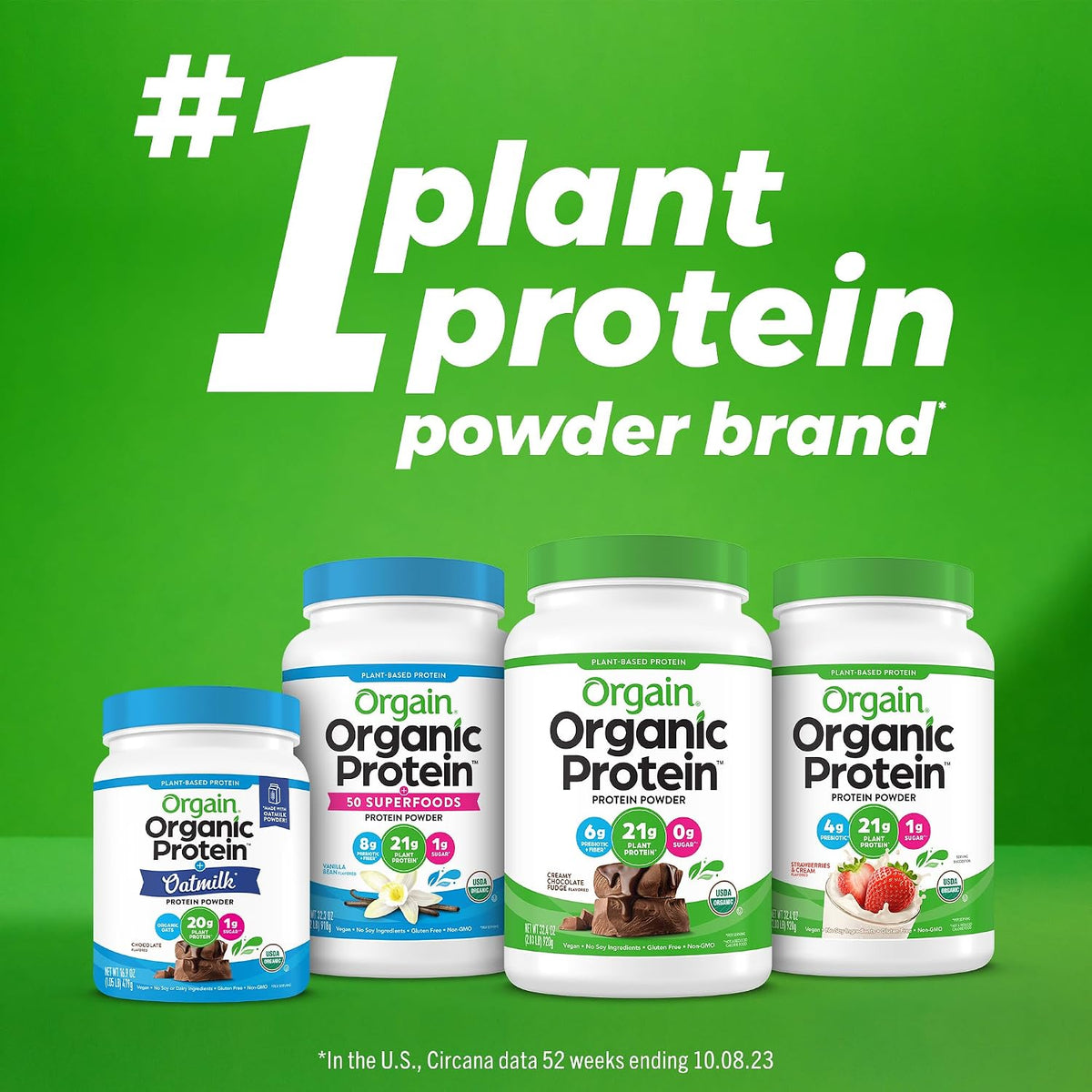 Orgain Bundle \u2013 Polvo de proteína de frijol de chocolate y vai...