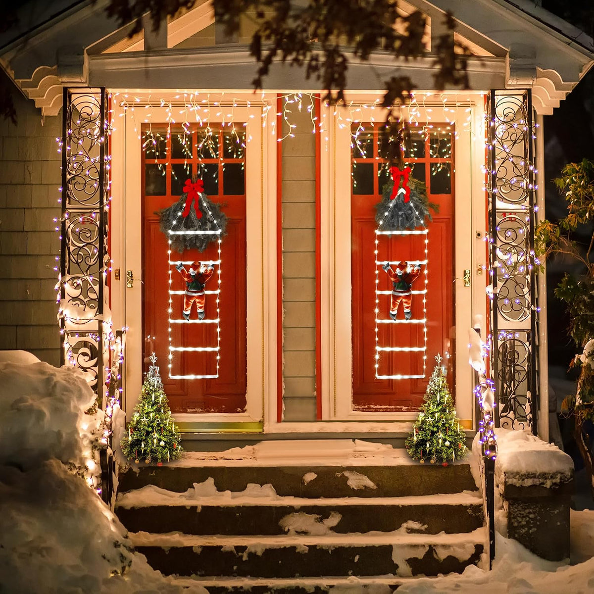 Toodour Luz LED de Navidad, luces decorativas de escalera de Navida...