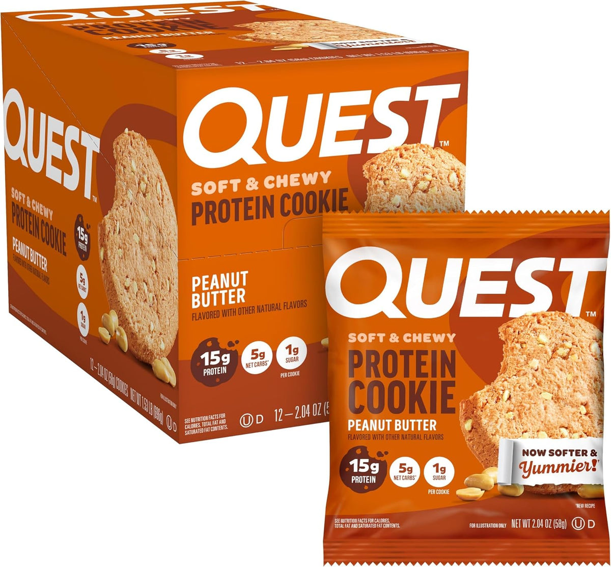 Quest Nutrition - Galletas de proteína de mantequilla de maní, 0.51...