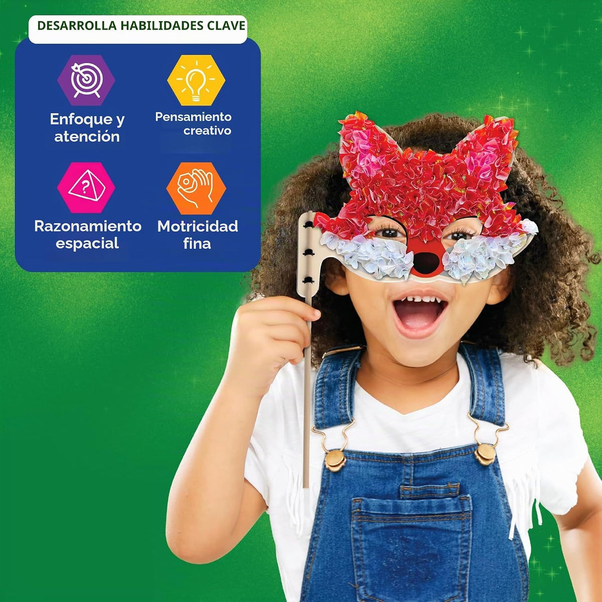 Skillmatics Poke-in Art - Máscaras de animales, kit de manualidades...