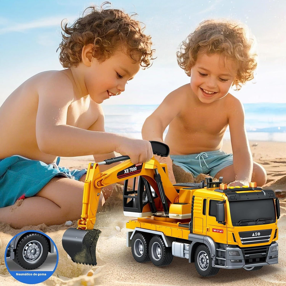 Bstoyder Juguetes para niños de 3, 4, 5, 6, 7, 8 años, camión excav...