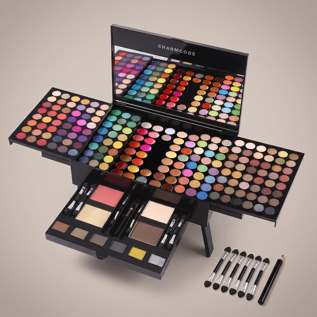 CHARMCODE Kit de maquillaje cosmético de 190 colores, combinación d...