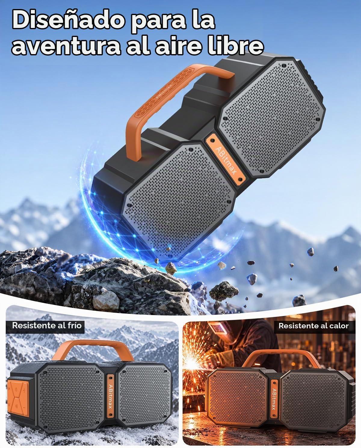 ABitmax Altavoz Bluetooth para exteriores, pico de 90 W, 35 H | Alt...