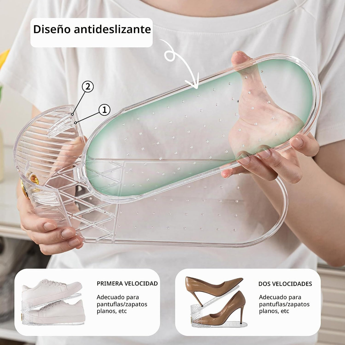 keappubest Organizador de ranura para zapatos, paquete de 20, organ...