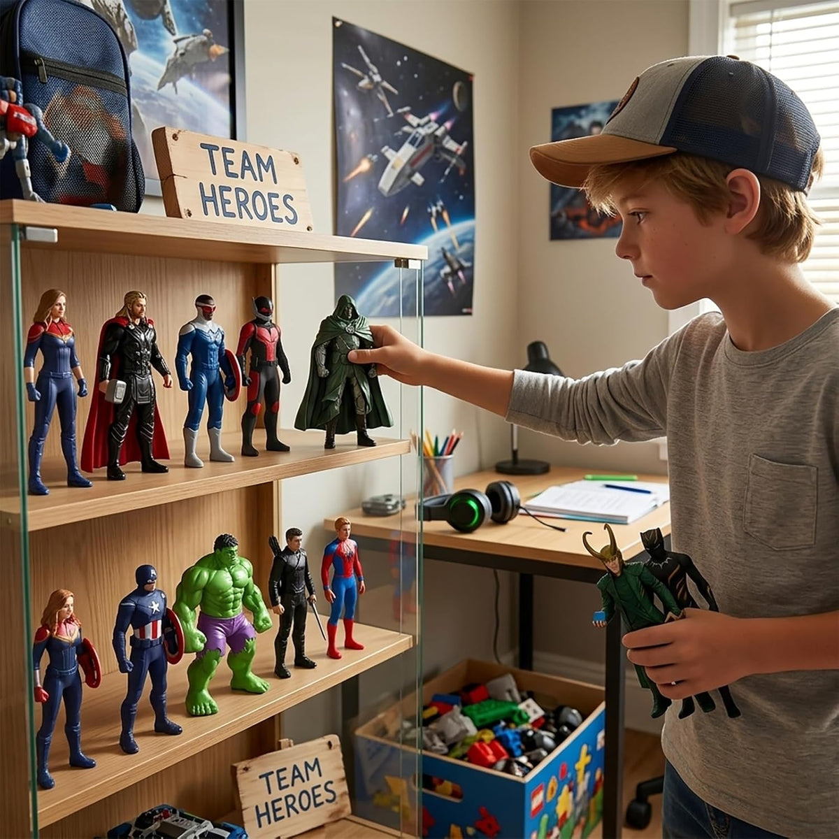 HLDMYYXGS 18 figuras de superhéroe, miniatura de leyendas heroicas...