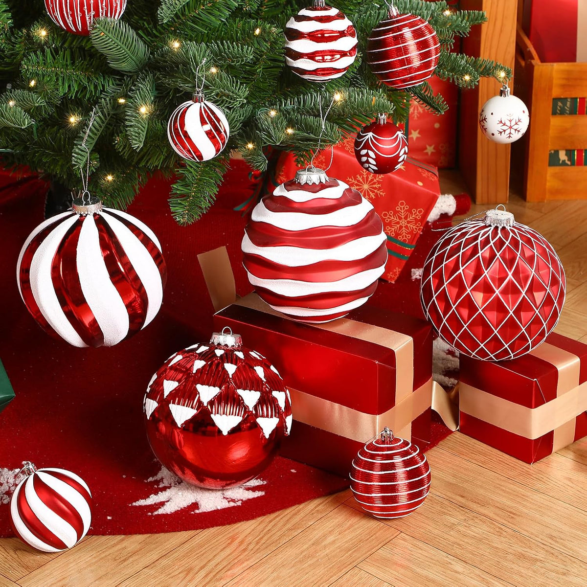 Alupssuc Bolas de Navidad grandes de 6 pulgadas\/5.906 in, 4 unidad...