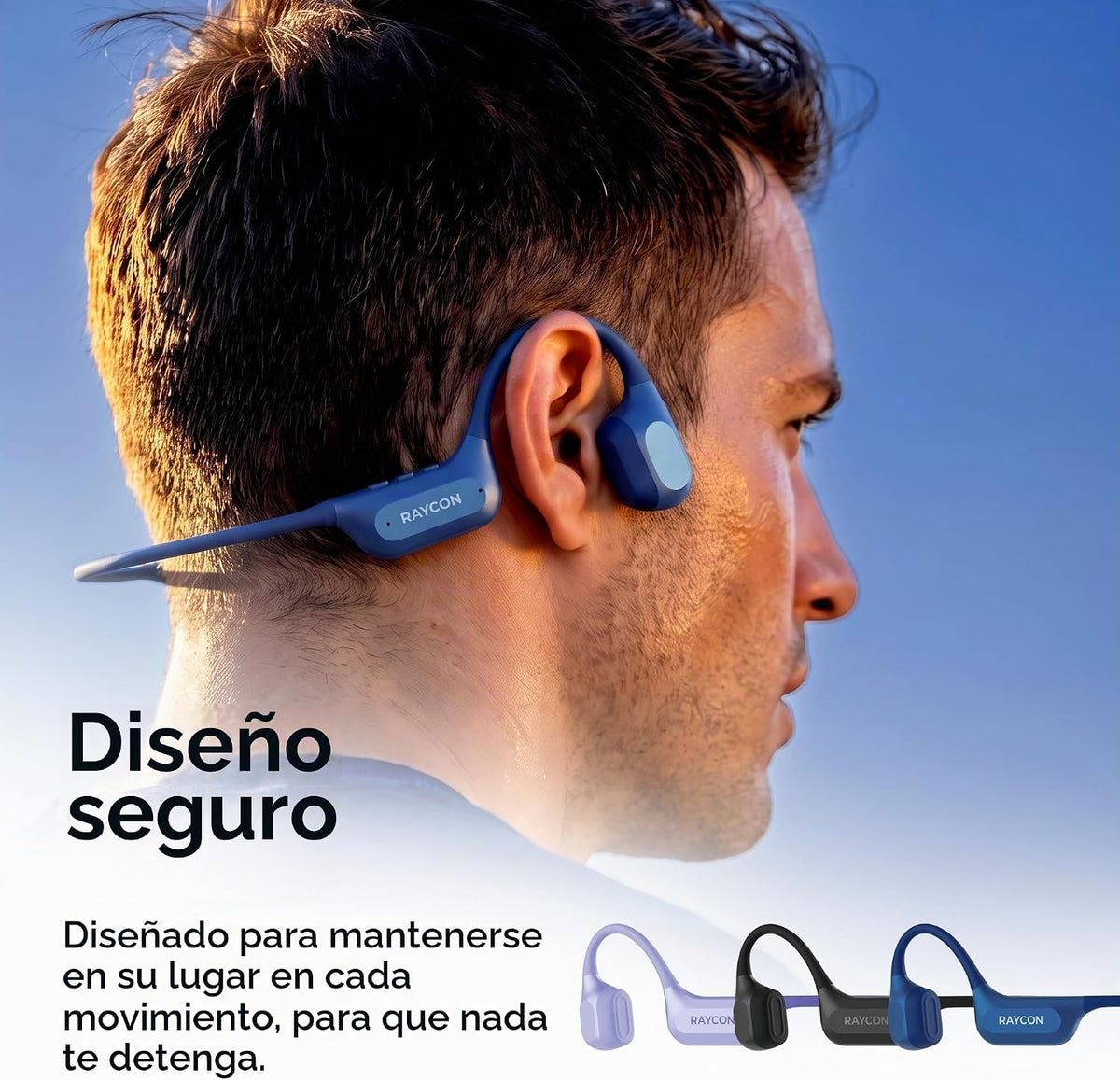 Raycon Auriculares de conducción ósea todos los días (ajuste pequeñ...