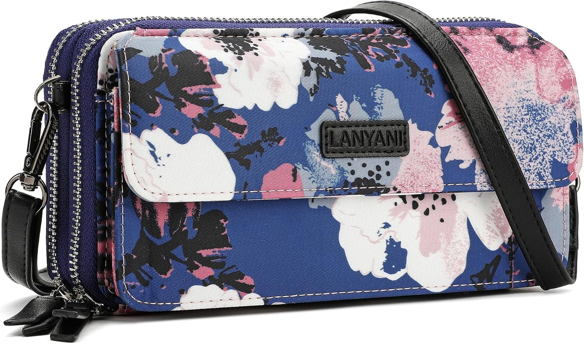 Lanyani Cartera Cruzada RFID con Correa de Muñeca y Bolsillo para T...