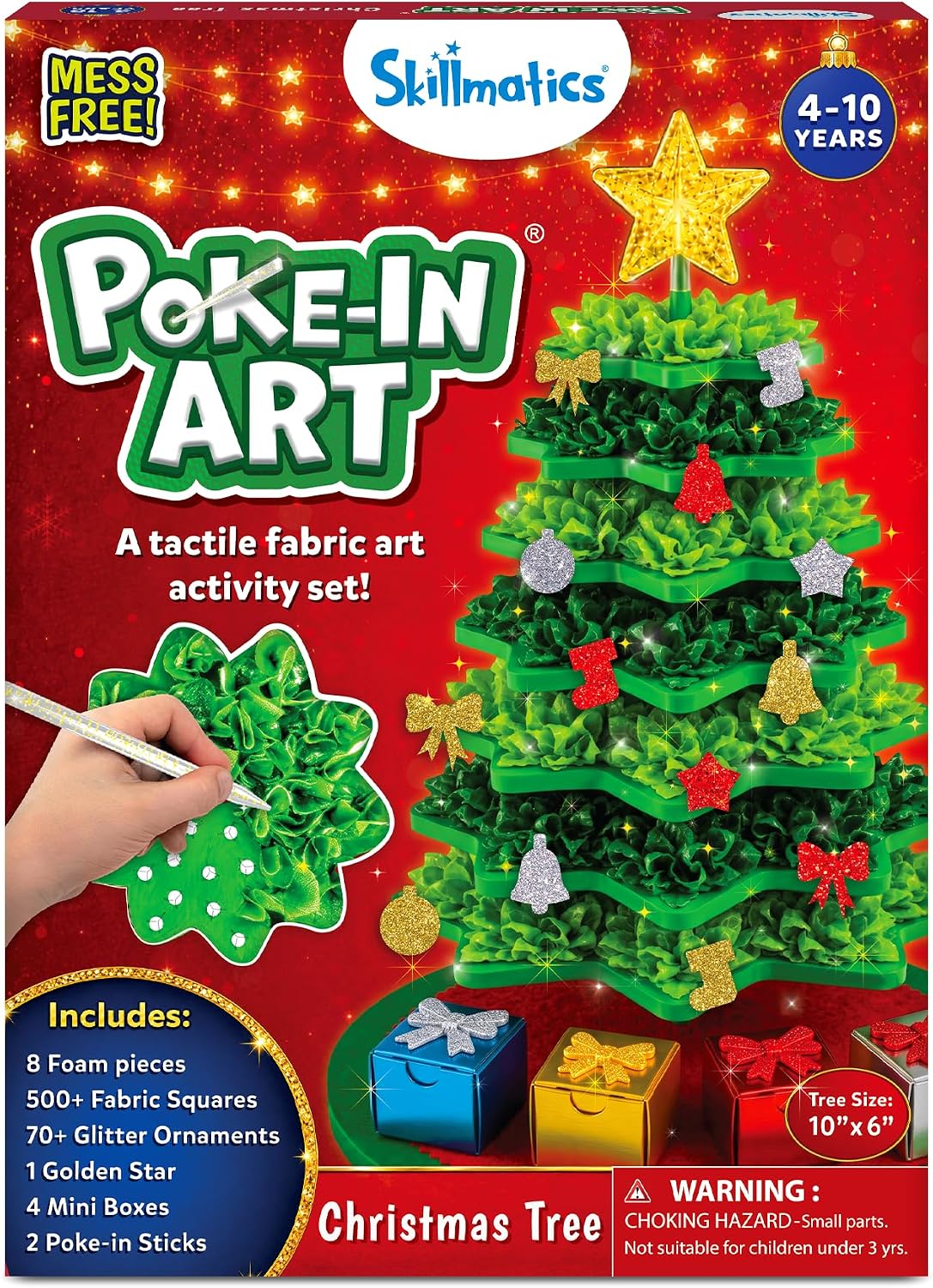 Skillmatics Poke-in Art - Árbol de Navidad, regalo para niñas y niñ...