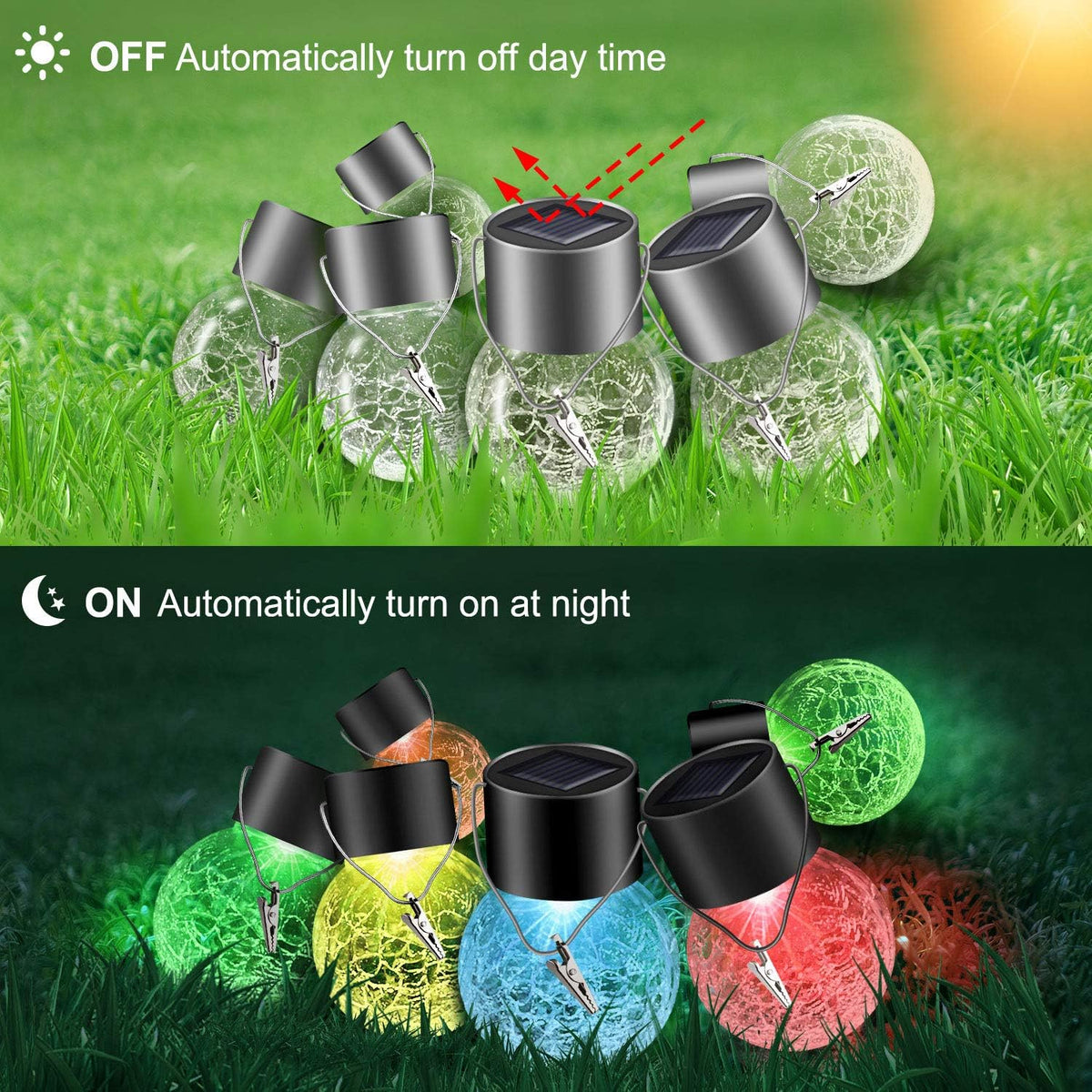 Paquete de 32 luces solares colgantes decorativas para exteriores,...
