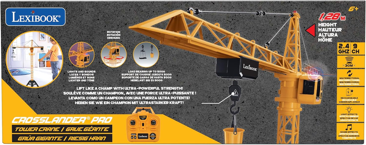 LEXiBOOK, Crosslander RC Crane, RCP35 | Torre de 4.20 ft, eleva has...