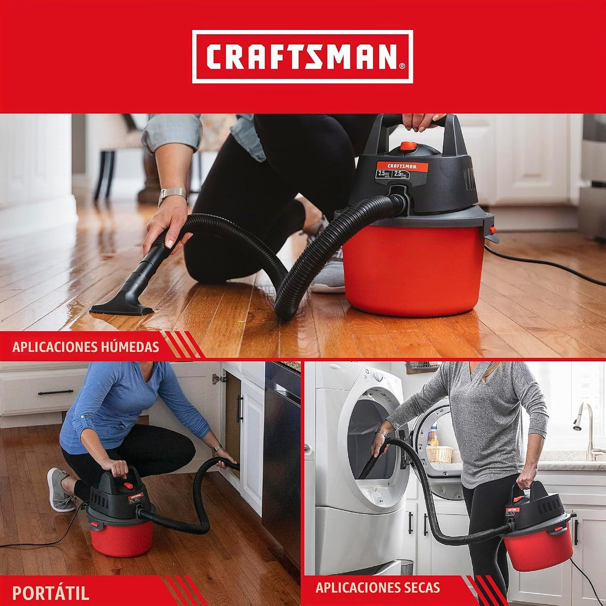CRAFTSMAN CMXEVBE17250 - Aspiradora en seco y húmedo de 2.5 galones...