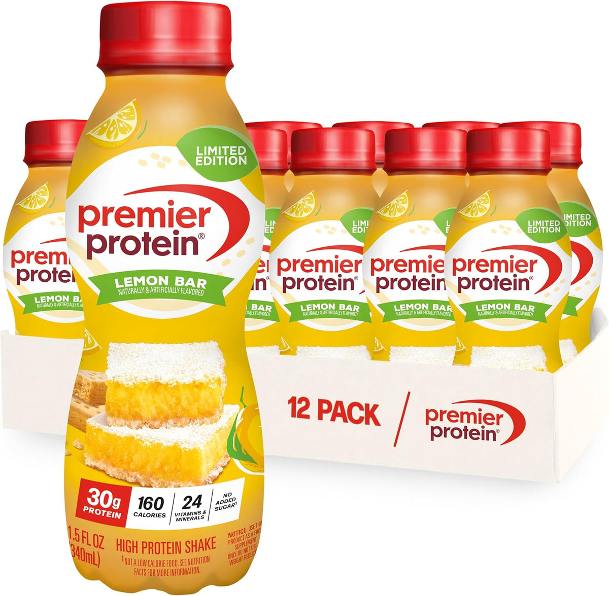 Premier Protein Edición Limitada Batido de 1.06 oz, barra de limón...