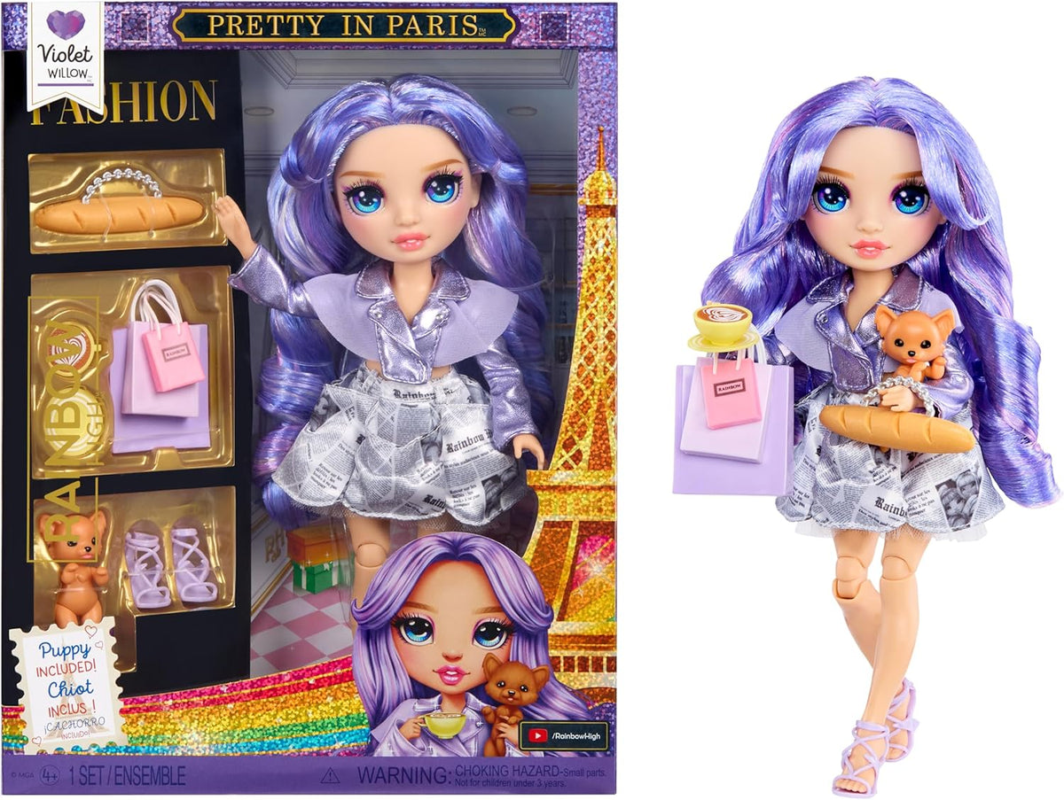 Rainbow High Pretty in Paris Fashion - Violet Willow (púrpura), muñ...