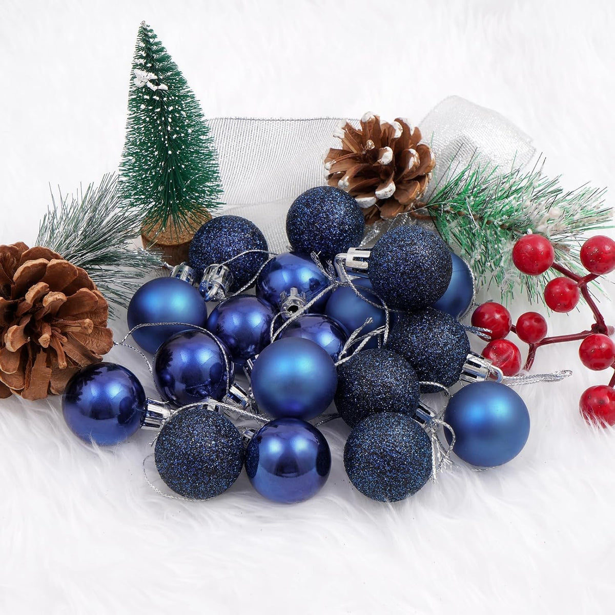 Adornos de bola de Navidad de 30 quilates, decoración de árbol de N...