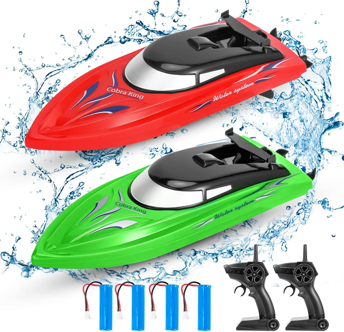 Lumiparty Paquete de 2 botes a control remoto, barcos de control re...