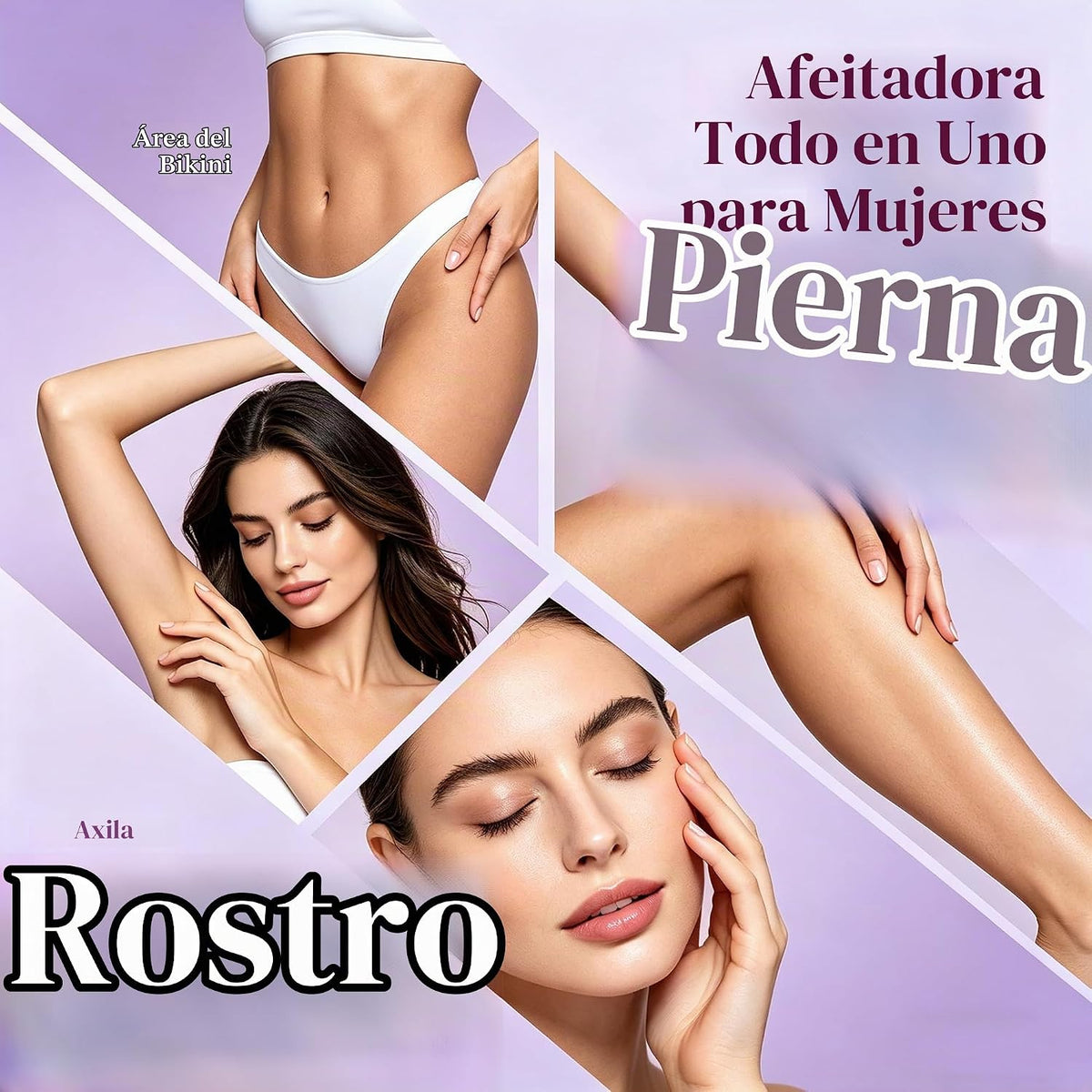 Recortadora de bikini para mujer, afeitadora eléctrica impermeable...