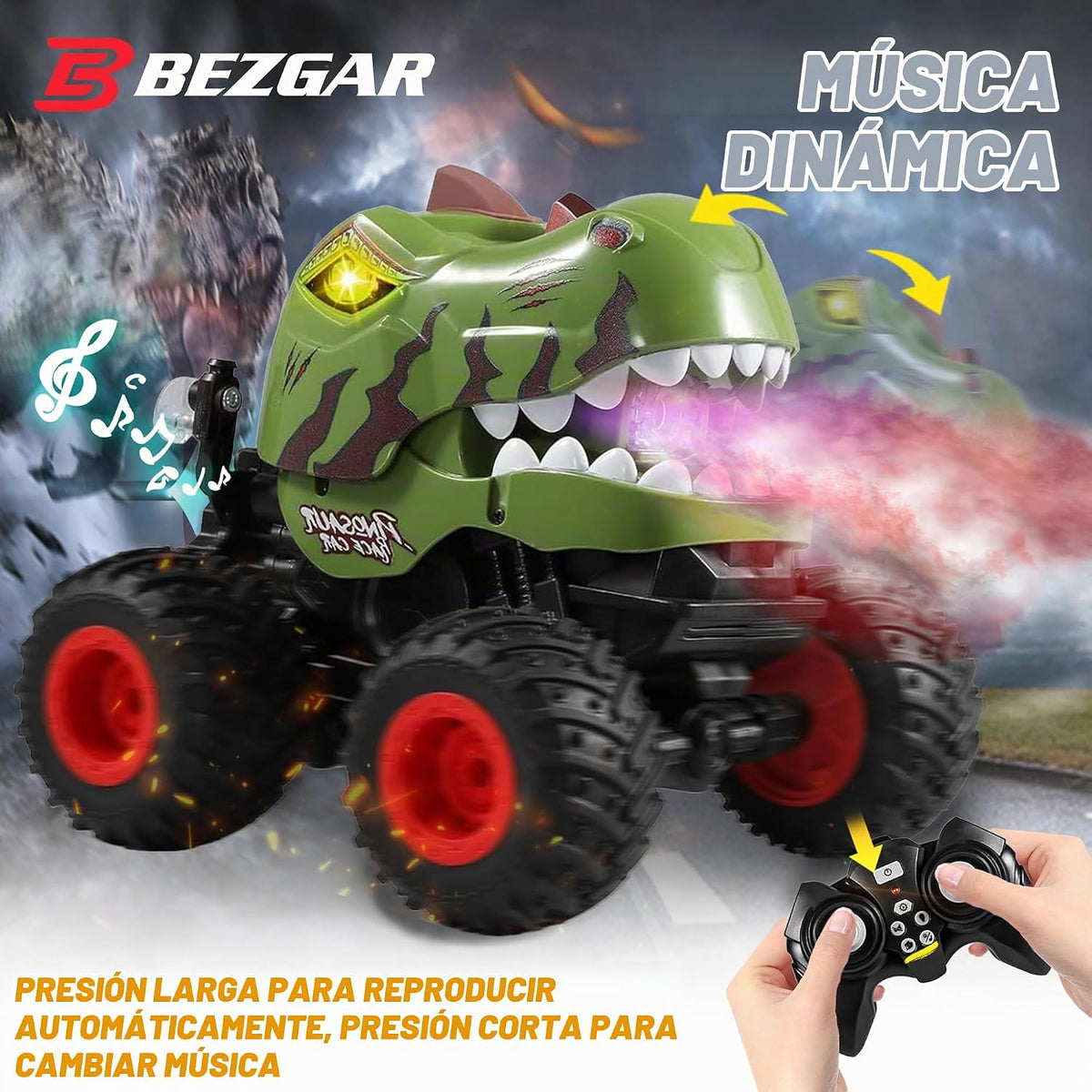BEZGAR Juguetes de Camiones Monstruo - Camión Monstruo de Control R...