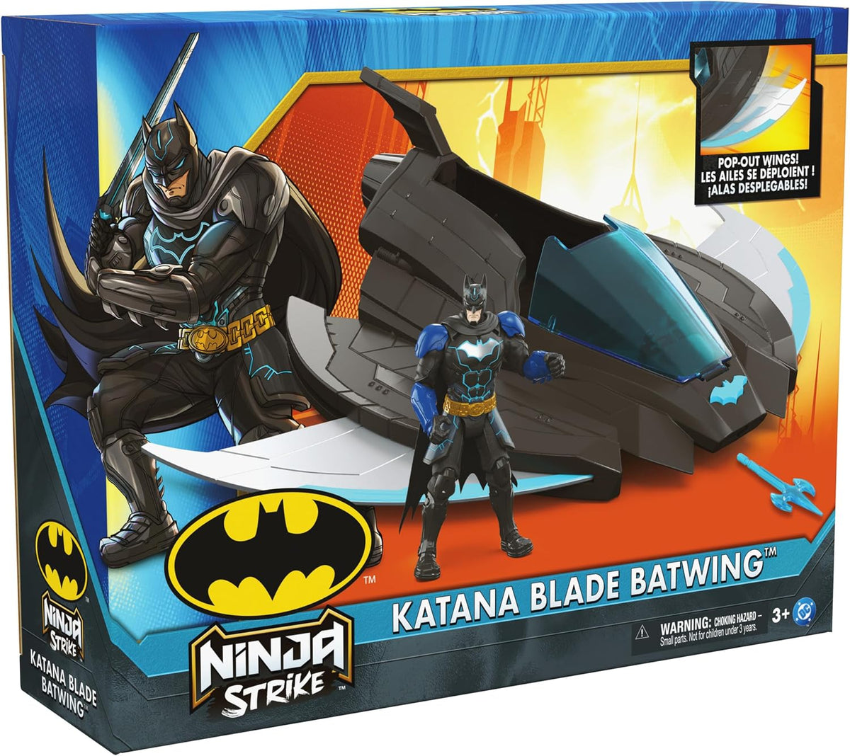 Vehículo de juguete DC Comics Ninja Strike Katana Blade Batwing | A...