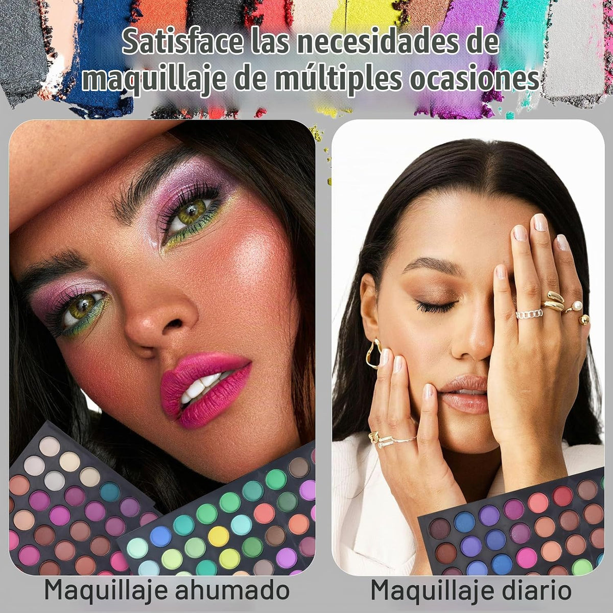 Pure Vie Paleta de sombra de ojos de 252 colores, maquillaje mezcla...