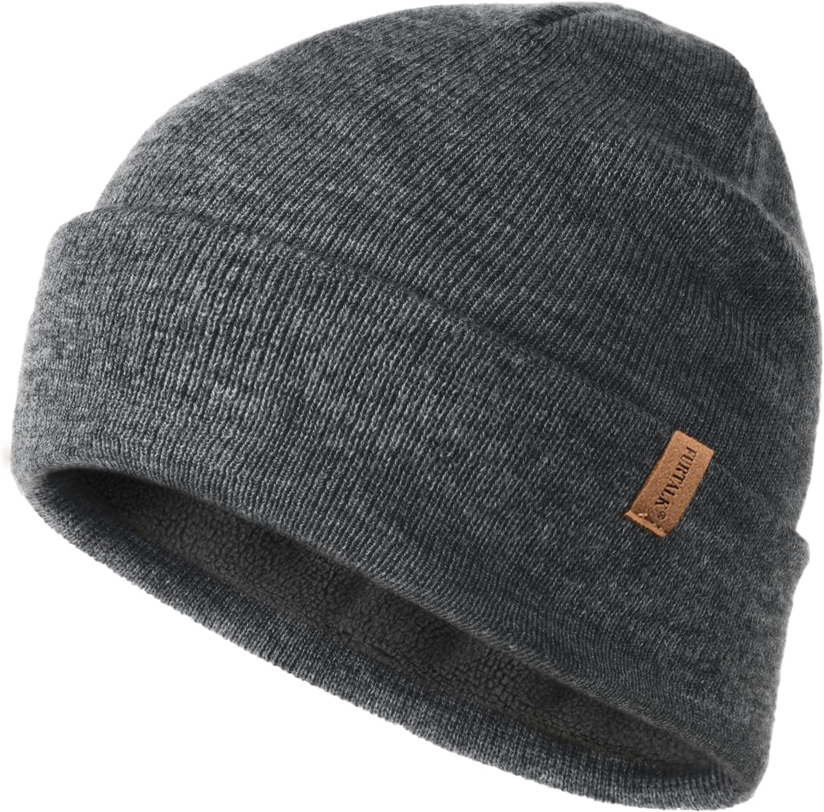 FURTALK Gorro de invierno con forro polar para hombre, doble capa,...