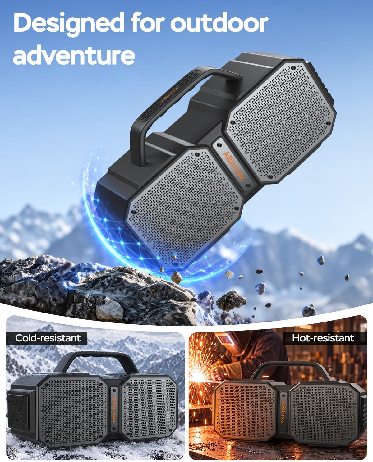 ABitmax Altavoz Bluetooth para exteriores, pico de 90 W, 35 H | Alt...
