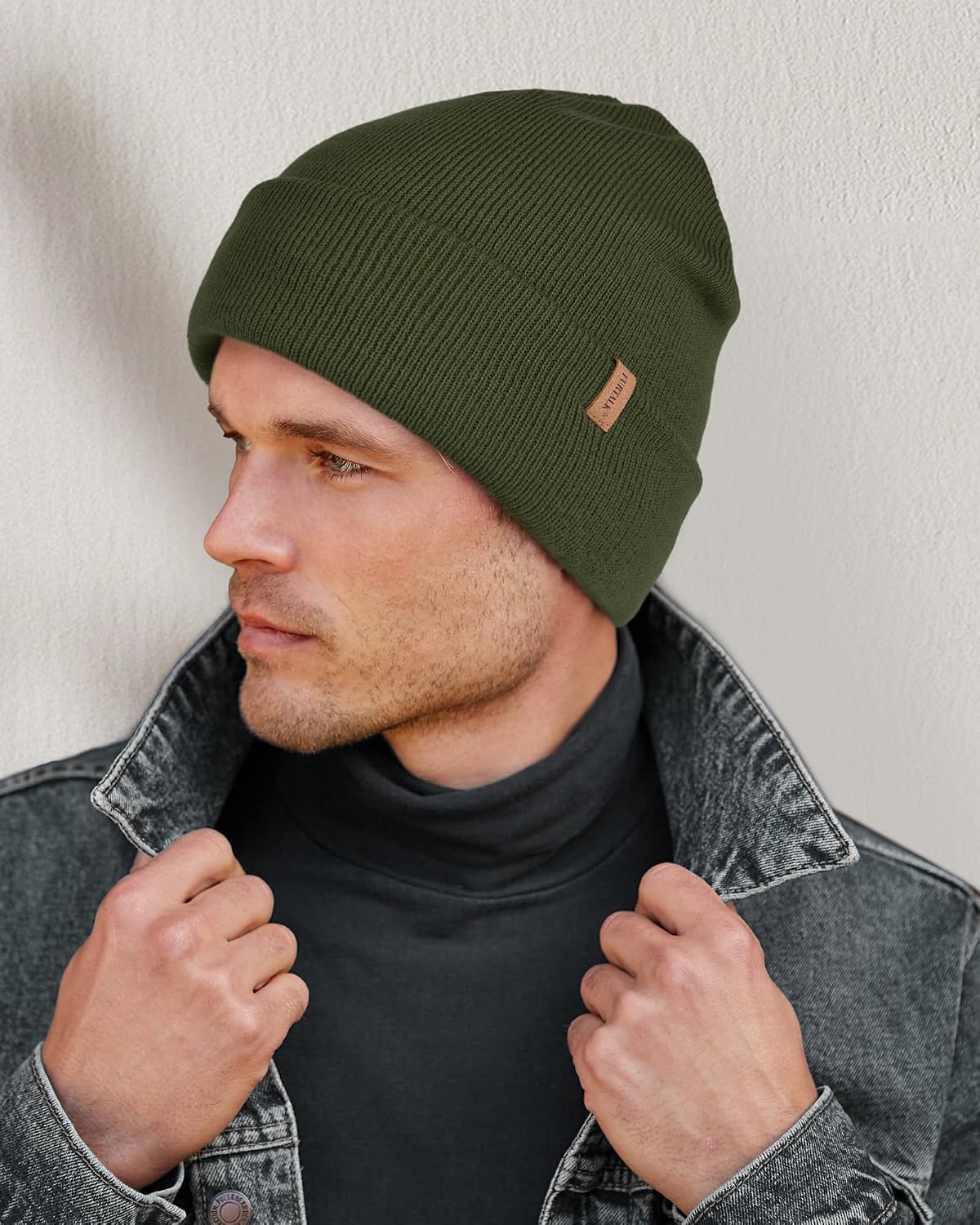 FURTALK Gorro de invierno con forro polar para hombre, doble capa,...
