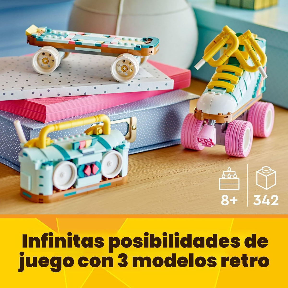 LEGO Creator 31148 - Kit de construcción de patines retro 3 en 1, s...