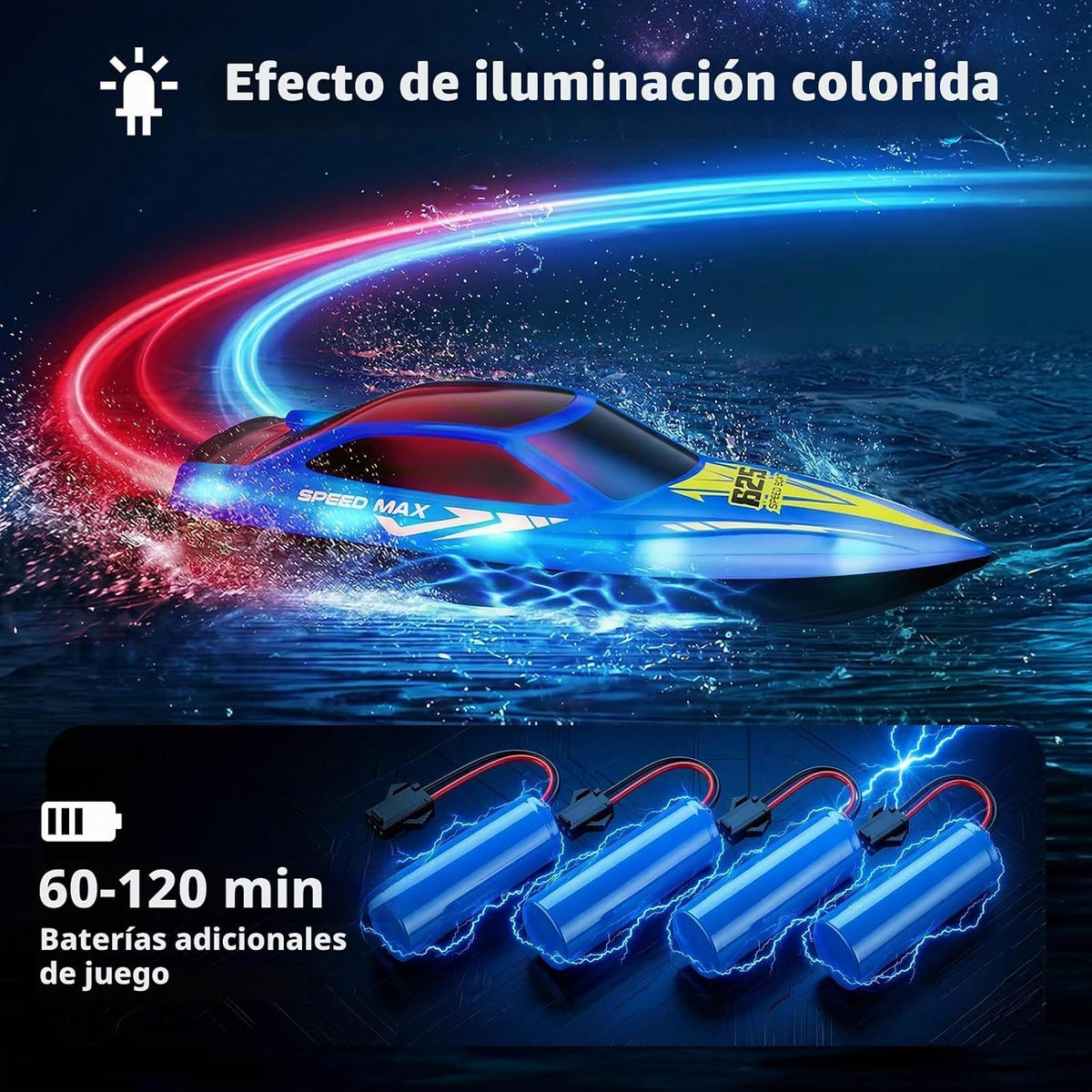 Barco a control remoto para niños, barcos RC para piscina, lago, rí...