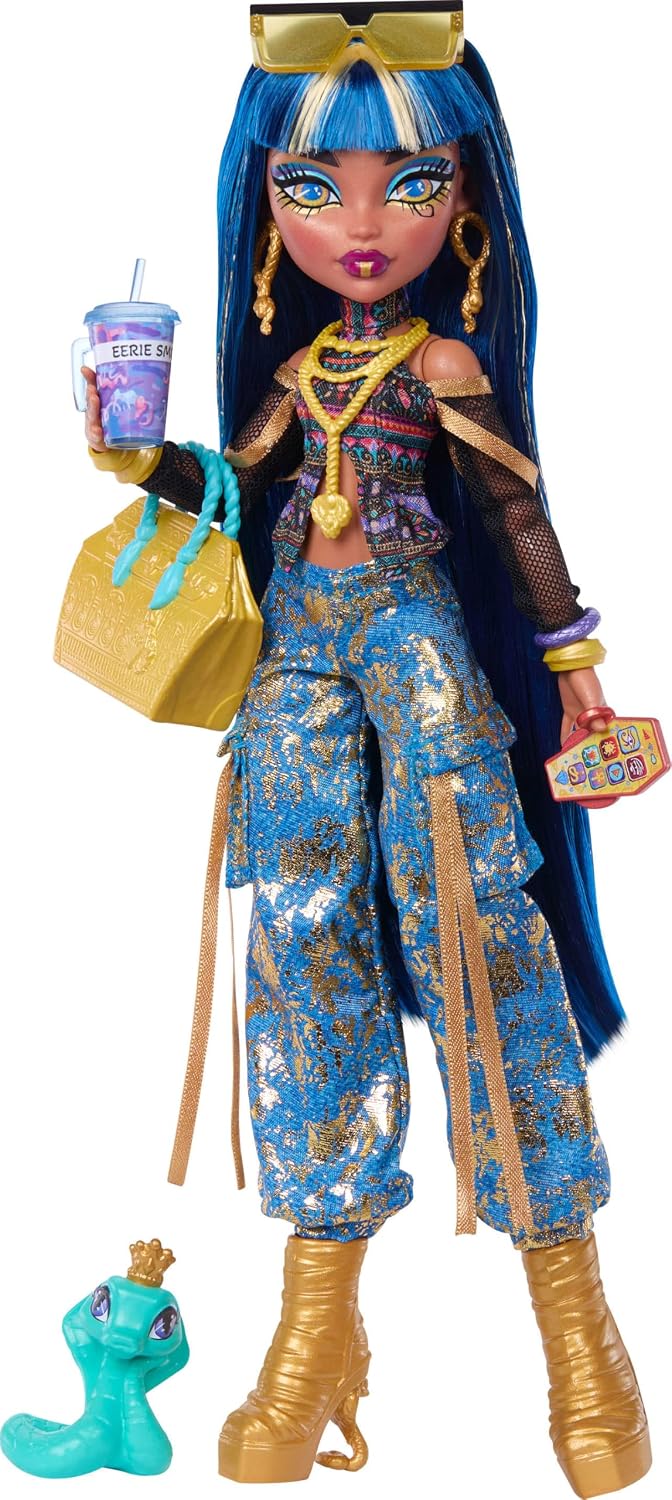 Monster High Cleo De Nile Doll with Pet Cobra | Mummy in Crop Top y...