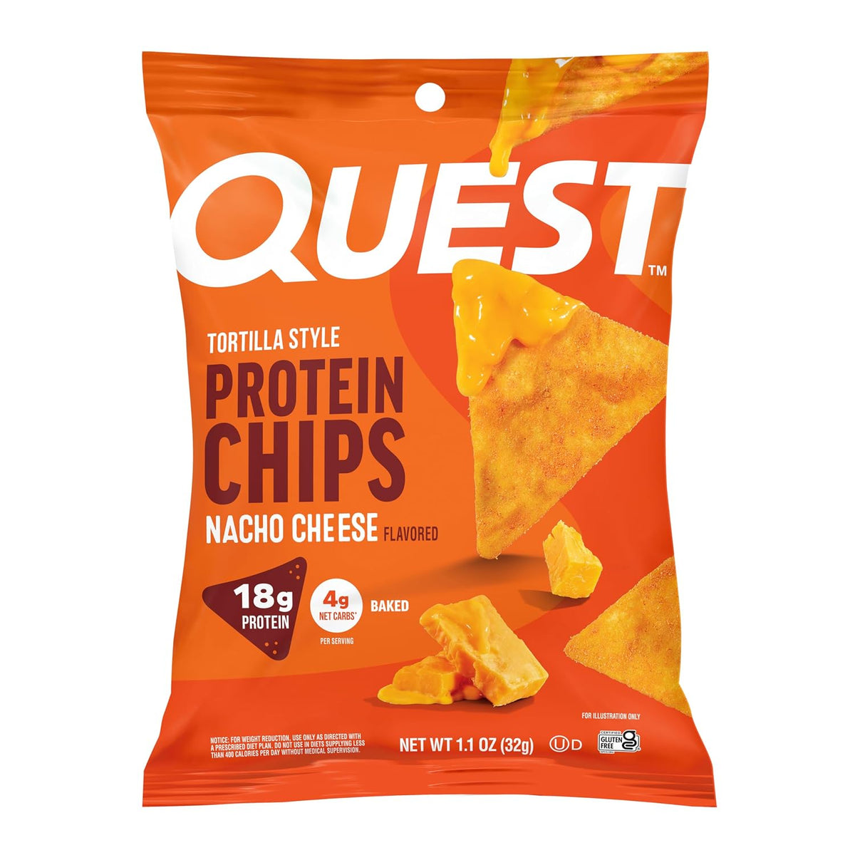 Quest Nutrition Chips de proteína de estilo de tortilla, carbón baj...