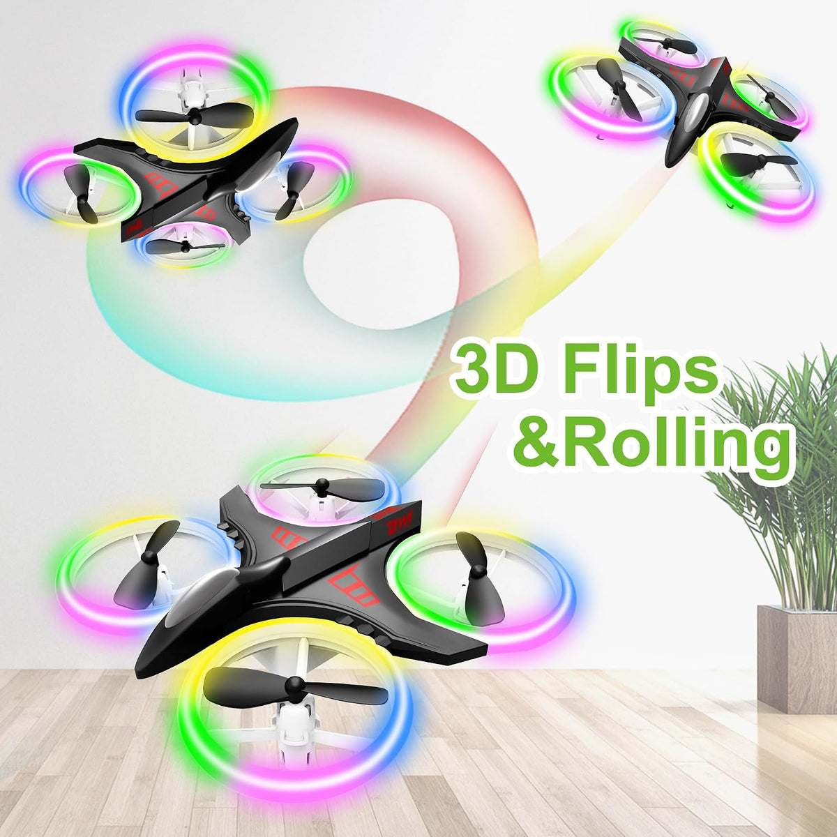 Dwi Dowellin Mini Dron de 4.9 Pulgadas para Niños a Prueba de Choqu...