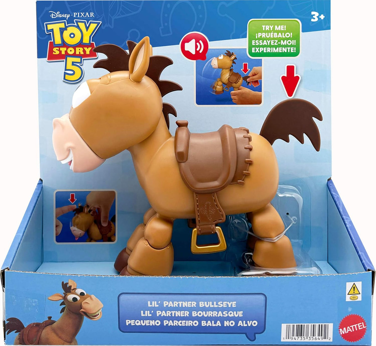Mattel Disney y Pixar Toy Story 5 Lil'Partner Bullseye, juguete...