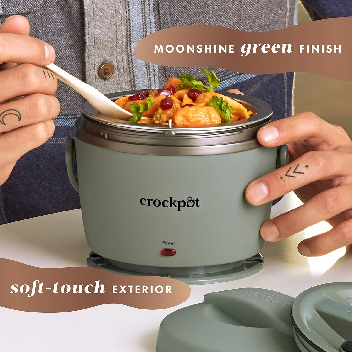Crock-Pot Lonchera eléctrica portátil de 20 onzas, calentador de al...