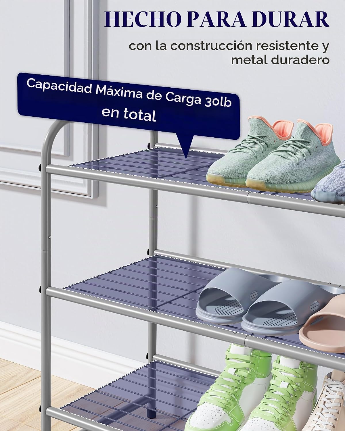 Kitsure Zapatero \u2013 Organizador de zapatos de acero inoxidable,...