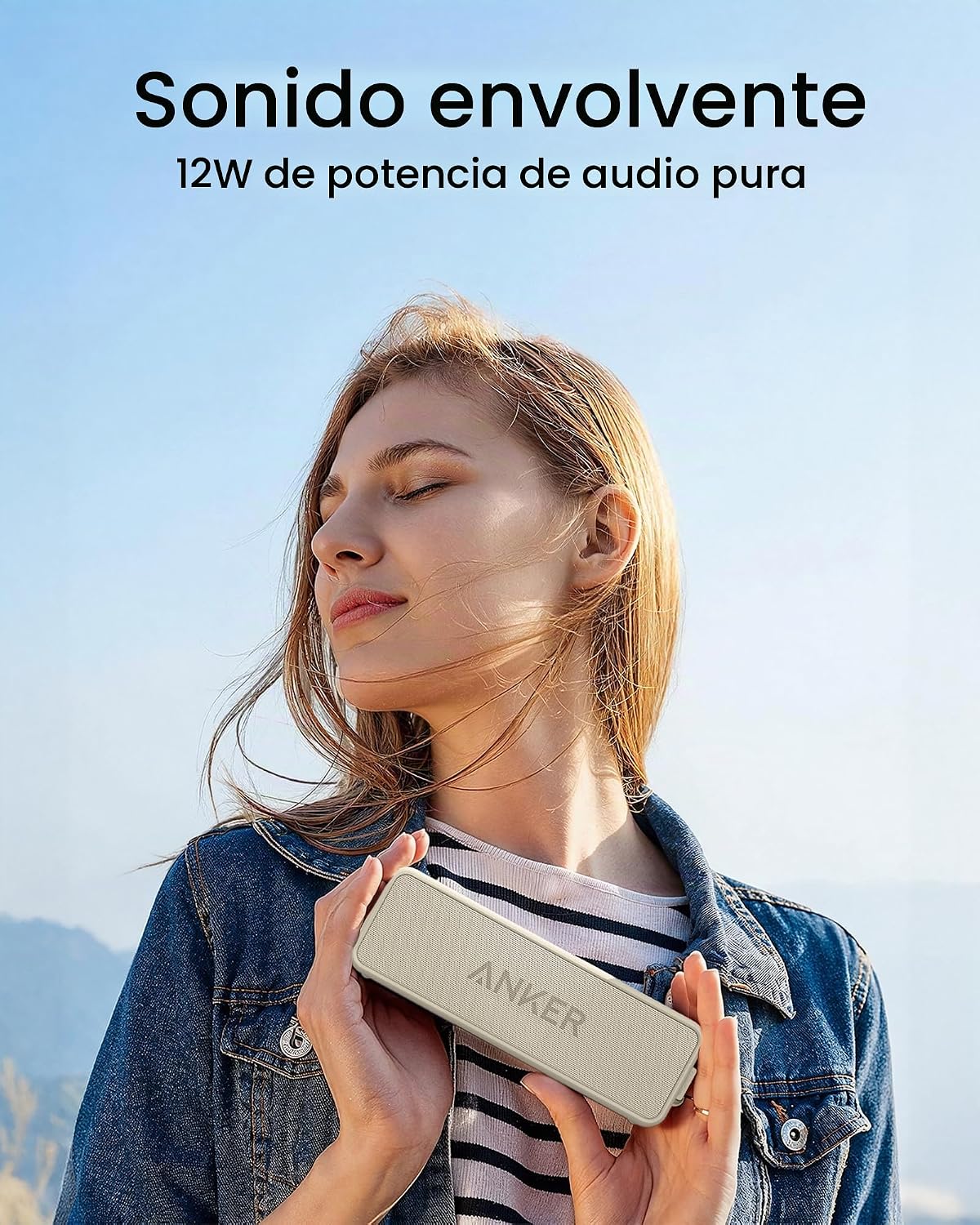 Altavoz Bluetooth portátil Soundcore Anker 2, tiempo de reproducció...