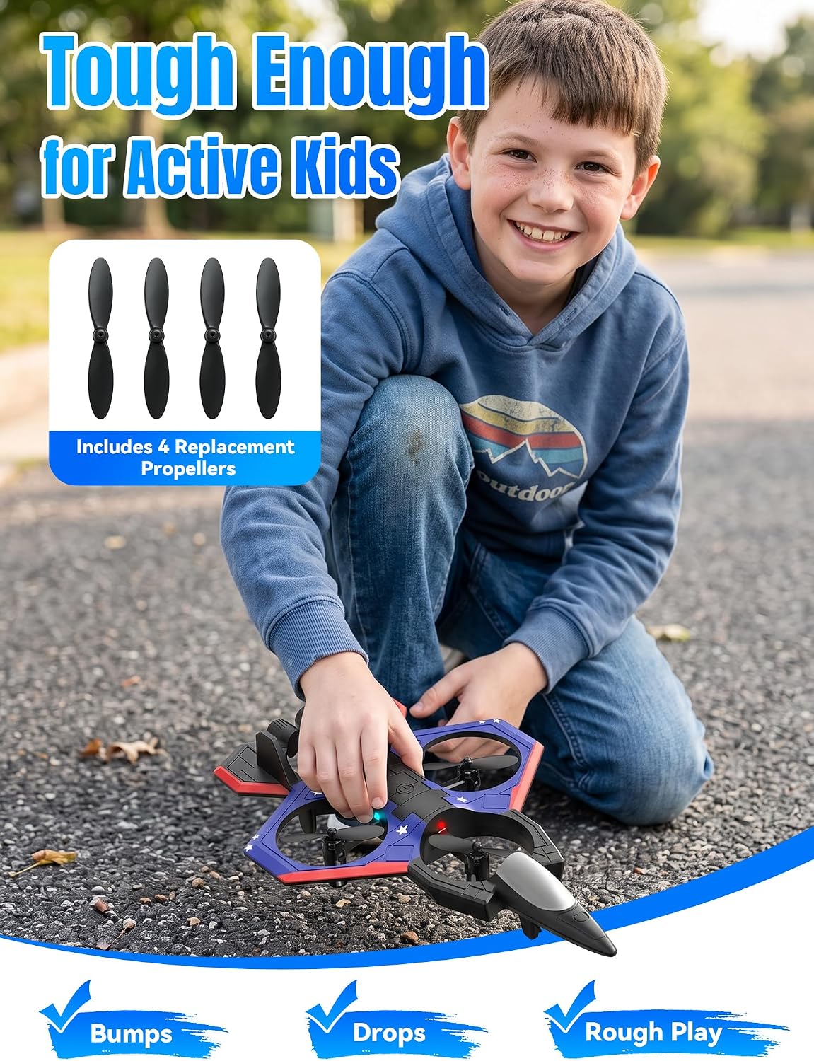 Avión RC para niños, avión con control remoto para niños y niñas, r...