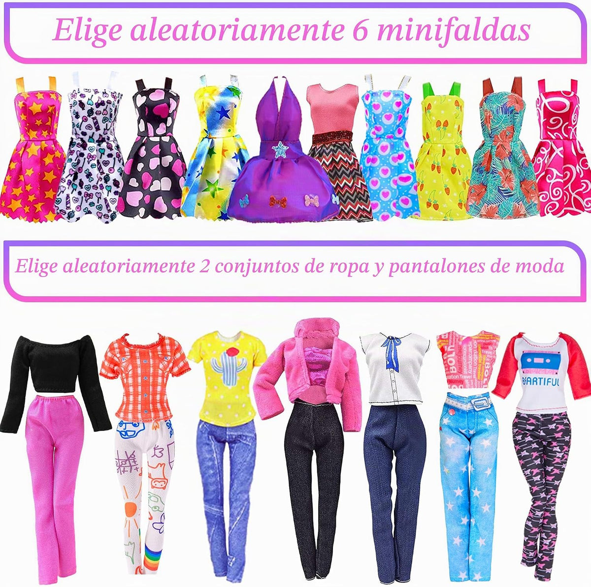 iBayda Juego de 139 piezas de muñeca y armario de moda de 11.5 pulg...