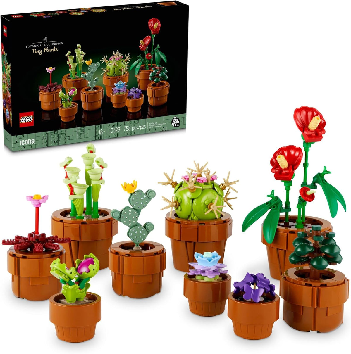 LEGO Botanicals Tiny Plants - Juego de construcción de plantas arti...