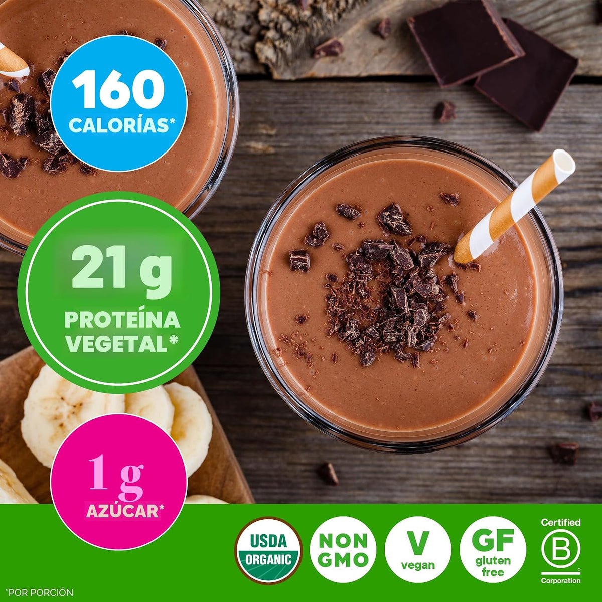 Orgain Proteína vegana orgánica 0.74 oz + superalimentos en polvo |...