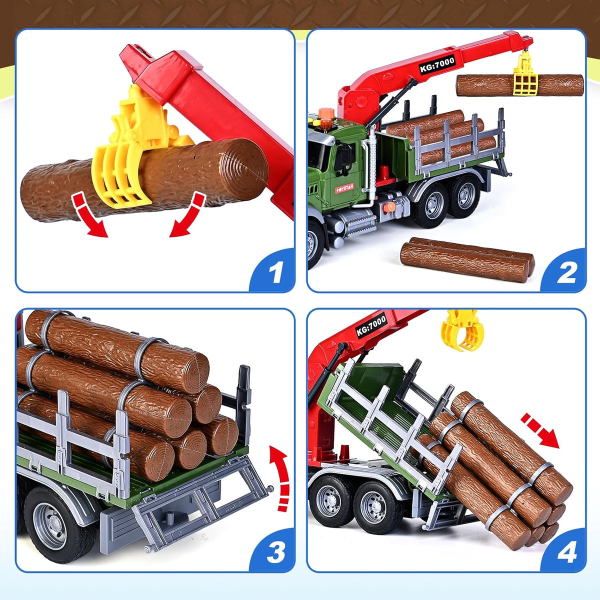 Bstoyder Juguetes para niños de 3, 4, 5, 6, 7, 8 años, camión de ma...