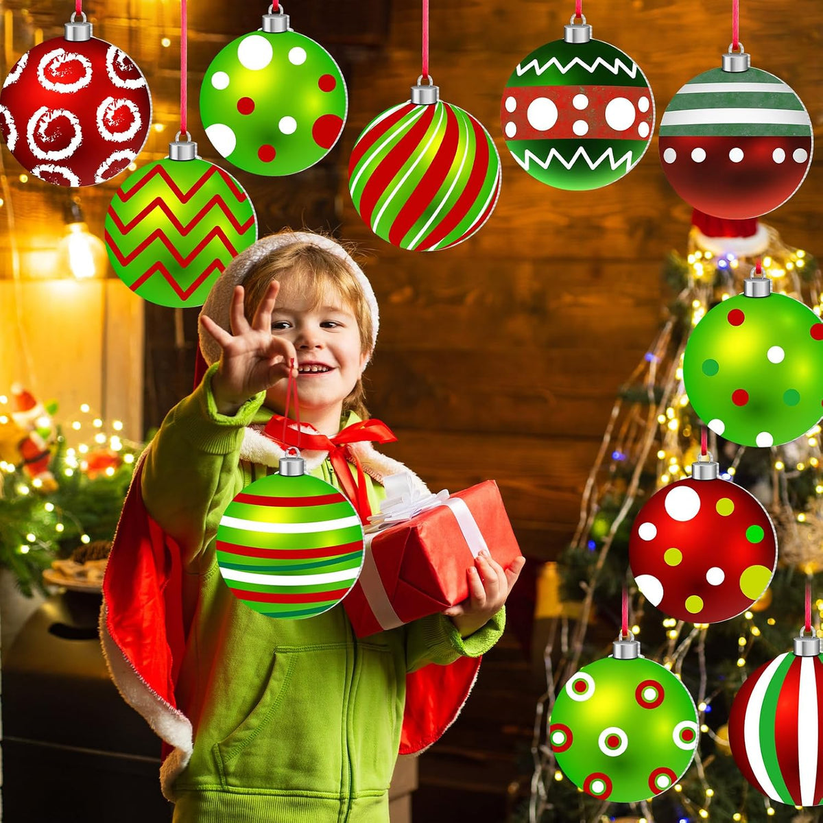 Rtteri 30 adornos navideños de patio al aire libre de 4.9 pulgadas,...