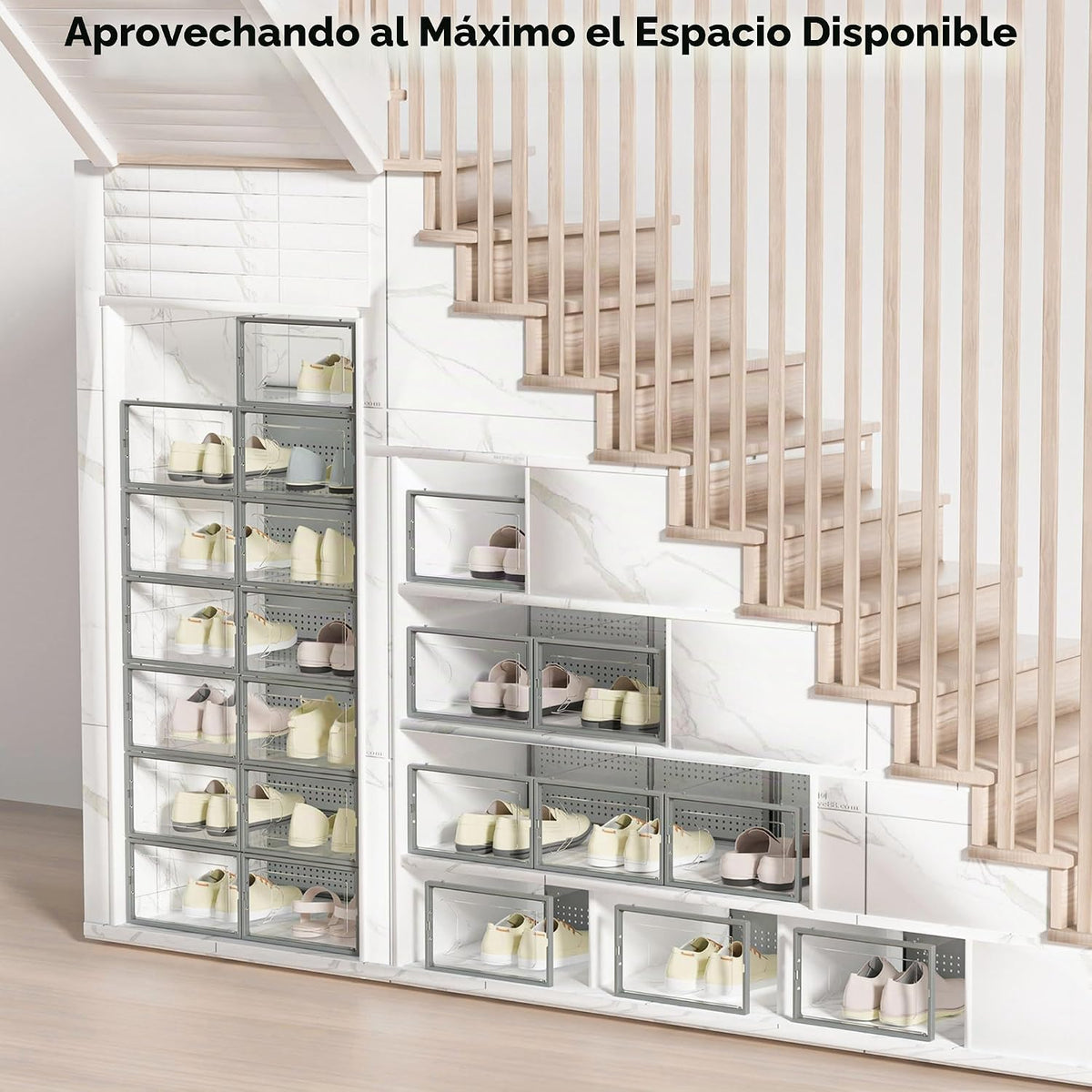 Foluck Caja de almacenamiento de zapatos, paquete de 15 organizador...