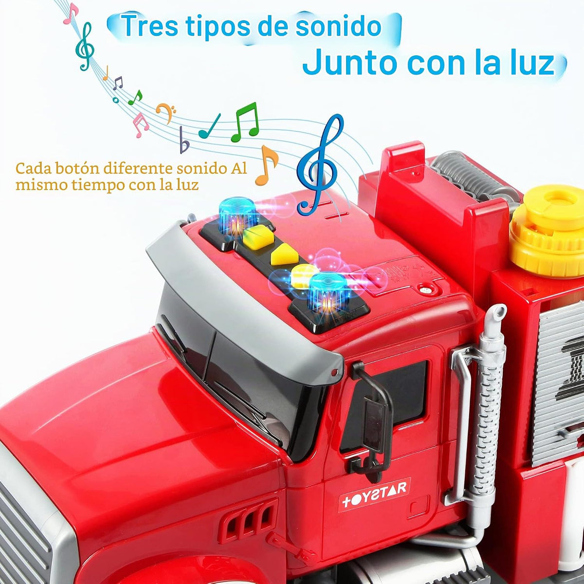 Dwi Dowellin Camión de bomberos para niños de 3, 4, 5, 6 años, vehí...