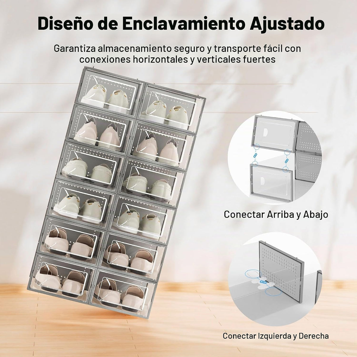 Foluck Caja de almacenamiento de zapatos, paquete de 15 organizador...