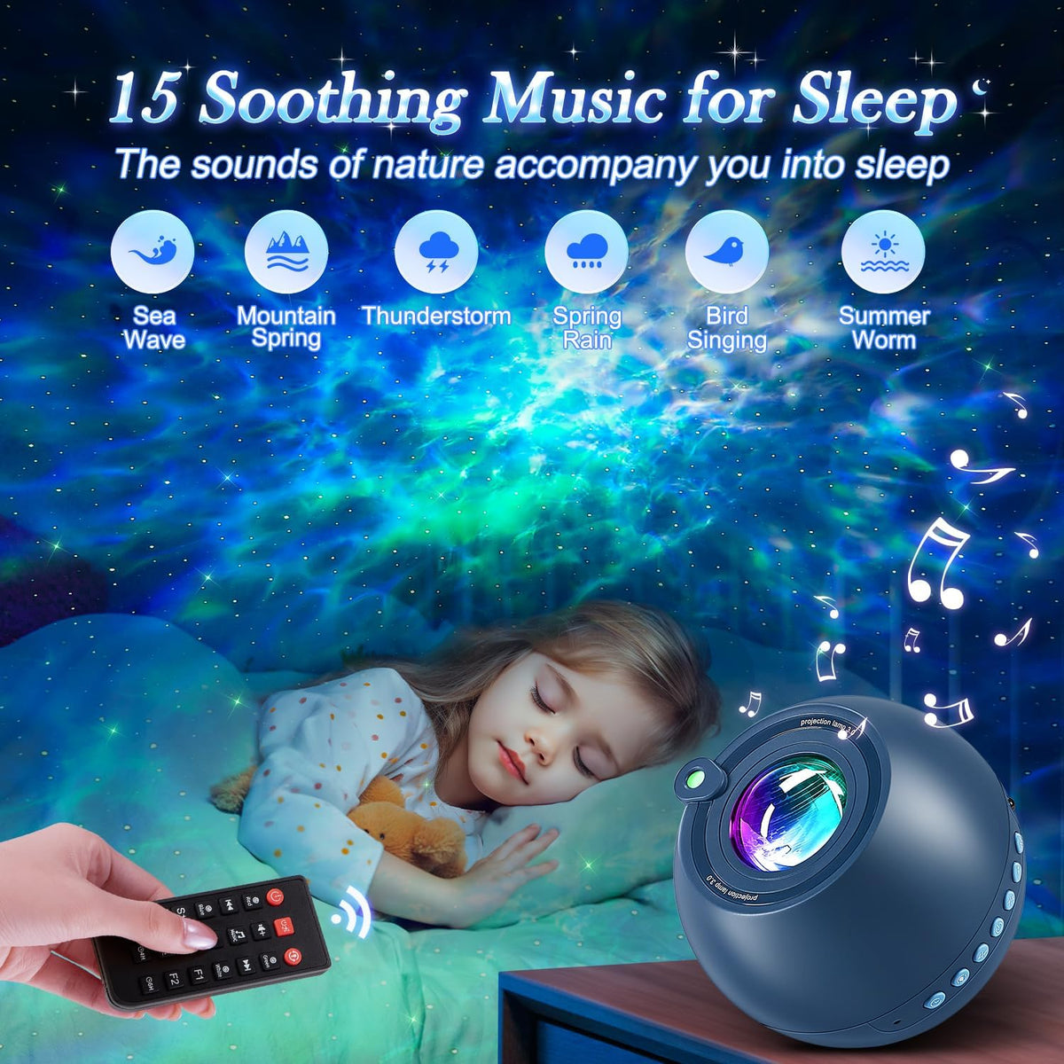 Proyector de galaxia para dormitorio, proyector de estrellas para d...