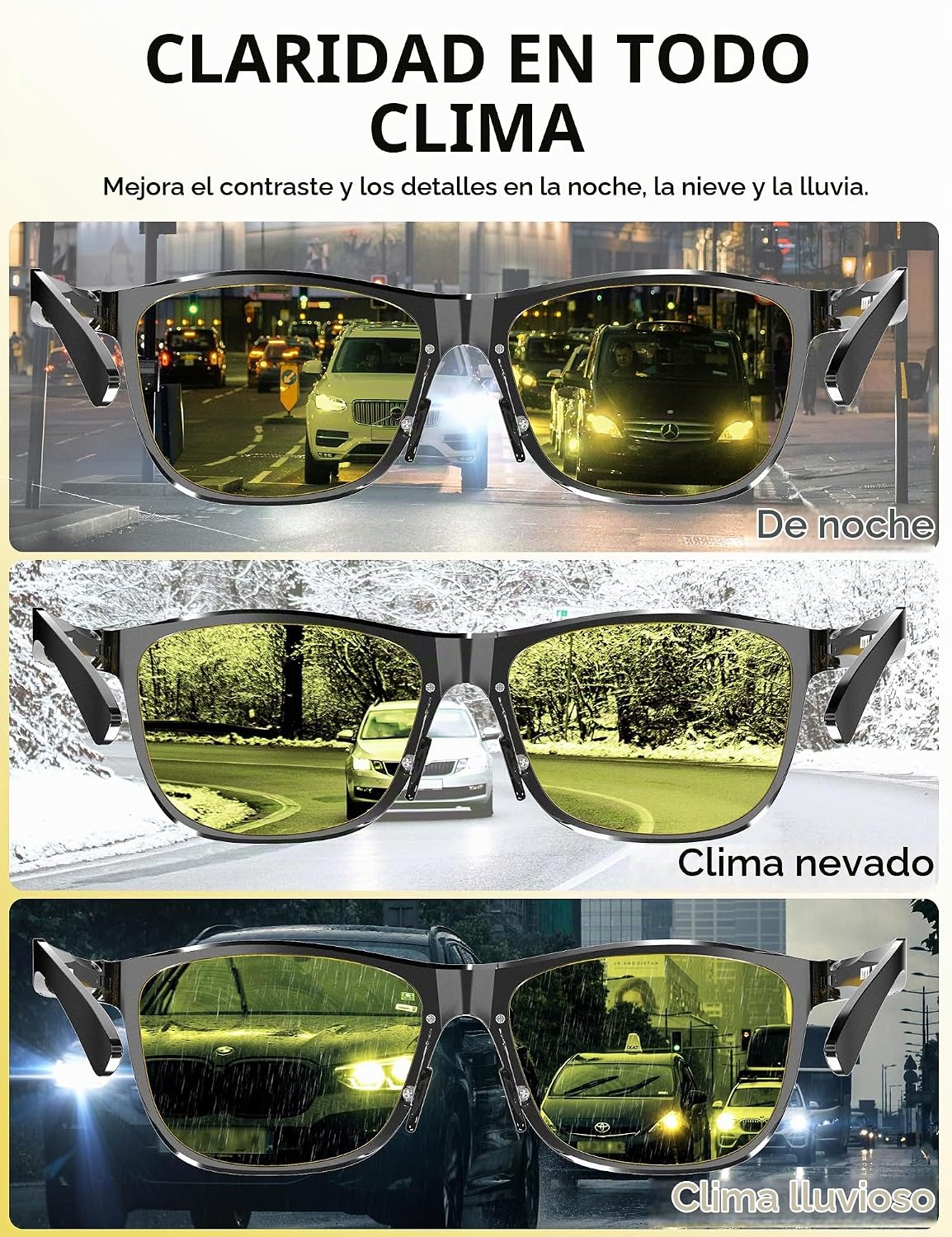 ATTCL Gafas de sol polarizadas para hombre Al-Mg Metal ultraligeras...