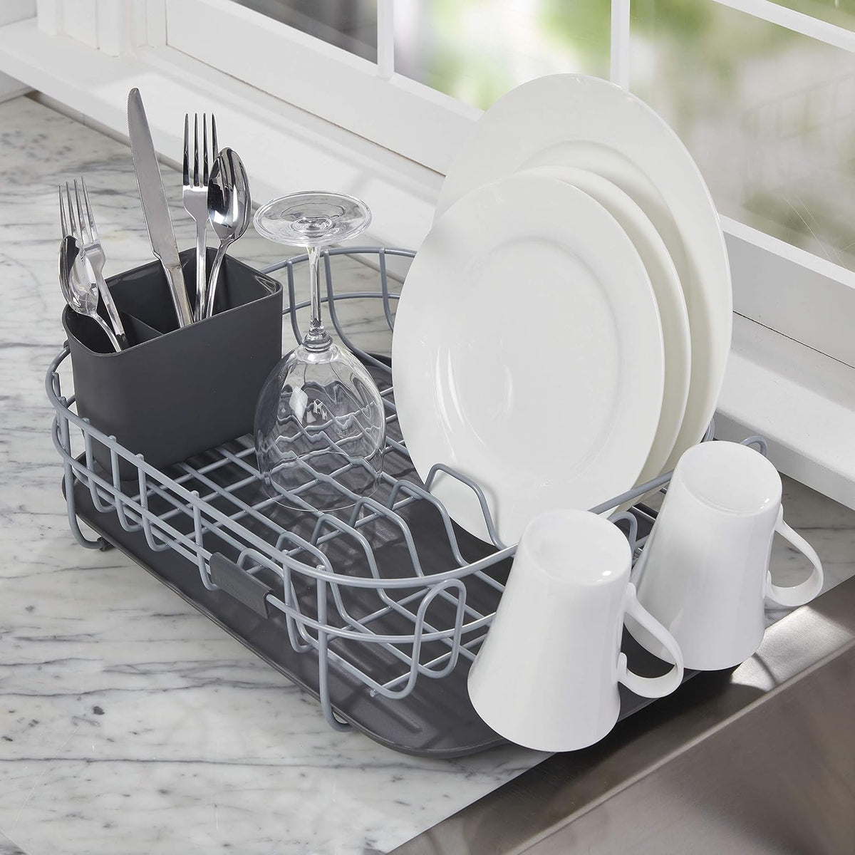 KitchenAid Escurridor de acero con carbón de perfil bajo, una talla...